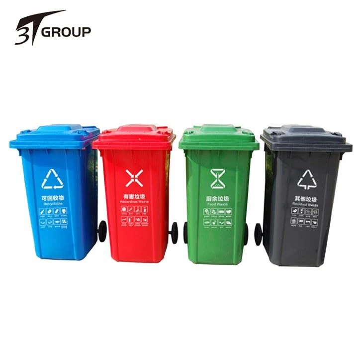 Plastikowy kosz na śmieci z kółkami