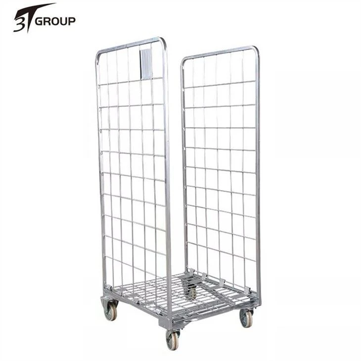2 side roll cage Trolley Storage Roll Container factory